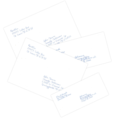 Personalized Handwritten Letters and Envelopes for Marketing